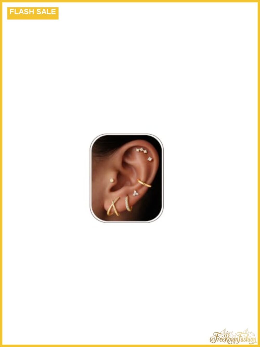 14K Gold Plated Hypoallergenic Flat Back Stud Earrings for Women Teen Girls Gift